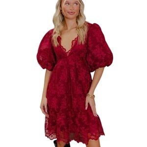 Baevely EMBROIDERED MINI DRESS